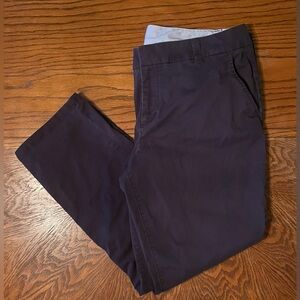 STYLUS Women's Navy Straight Leg Twill Ankle Trousers Size 16